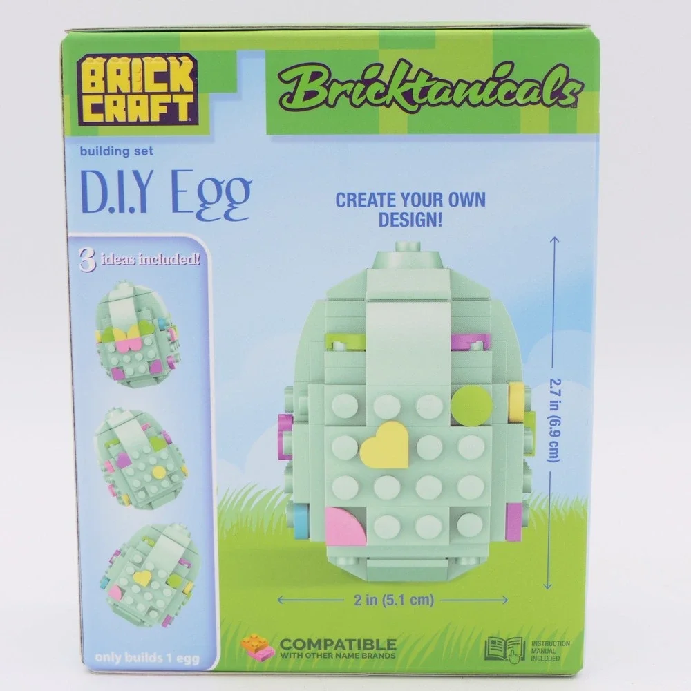 BRICKCRAFT Bricktanicals D.I.Y Egg Building Set 92 Pcs 72609 Age 8+ Easter 2026